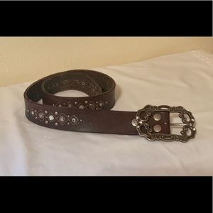 Brown leather Buckle belt